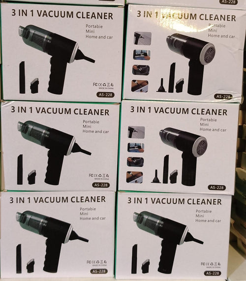 3 in 1 Handheld Vacuum Car Cleaner – Powerful Portable Cordless Cleaner