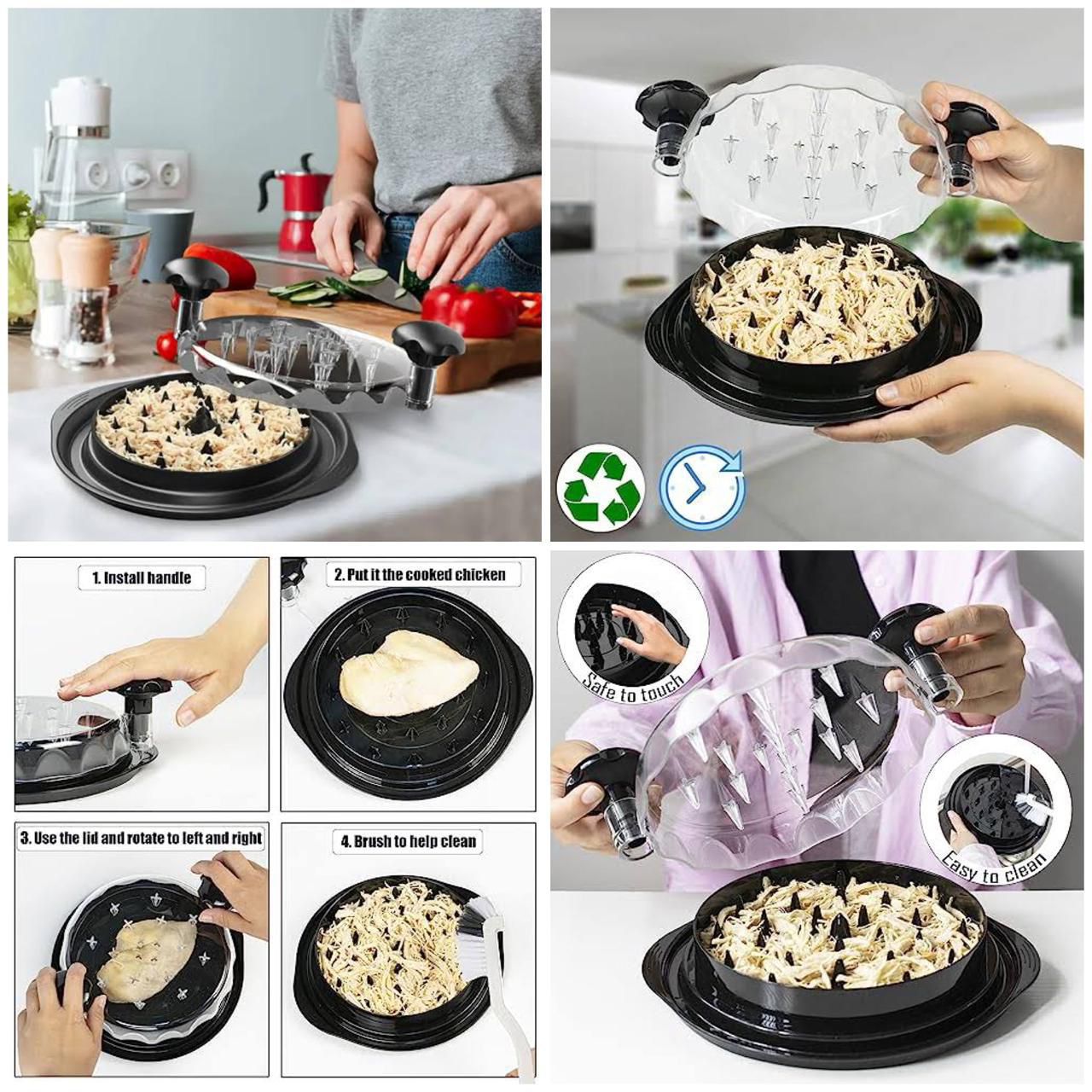 Perfect Kitchen Tool – Chicken & Meat Shredder with Lid Handle