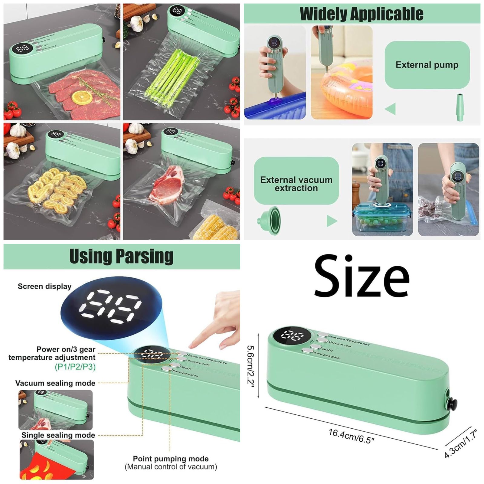 Vacuum Food Sealer Machine – Airtight Sealing for Food & Liquid Containers