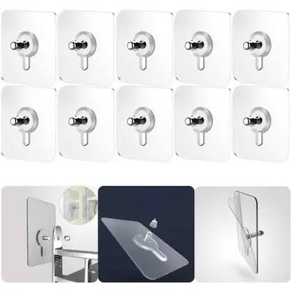 Self Adhesive Wall Hooks – No Drill, No Nails Required | Heavy Duty Sticky Hooks for Home & Bathroom | Best Price in Pakistan