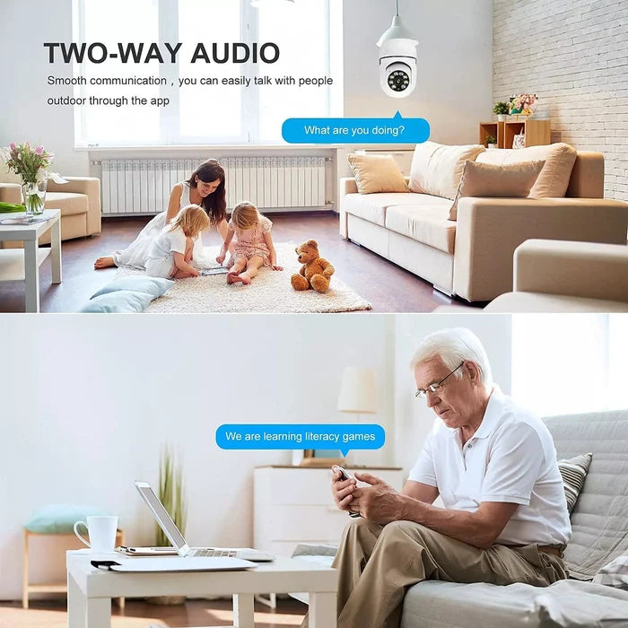 Protect Your Home Smartly – 360° WiFi Light Bulb Security Camera with Night Vision