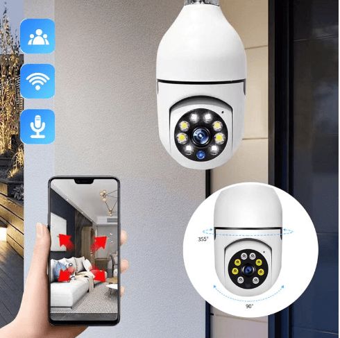 Protect Your Home Smartly – 360° WiFi Light Bulb Security Camera with Night Vision